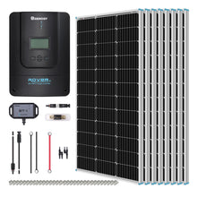 Load image into Gallery viewer, 800W 12V/24V Monocrystalline Solar Premium Kit w/Rover 60A Charger Controller