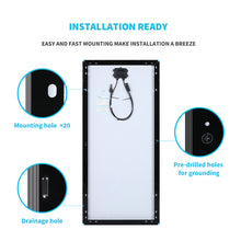Load image into Gallery viewer, 100 Watt 12 Volt Monocrystalline Solar Panel