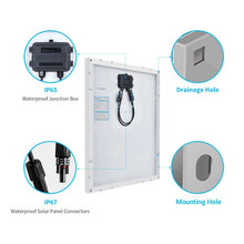Load image into Gallery viewer, 30 Watt 12 Volt Monocrystalline Solar Panel (New Edition)