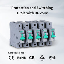Load image into Gallery viewer, 10A/16A/32A/50A/63A 1P DC Miniature Circuit Breaker
