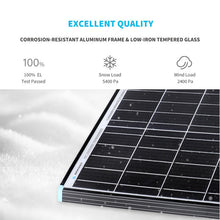 Load image into Gallery viewer, 100 Watt 12 Volt Monocrystalline Solar Panel