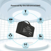 Load image into Gallery viewer, 12V 100Ah Lithium Iron Phosphate Battery w/ Bluetooth