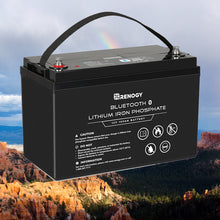 Load image into Gallery viewer, 12V 100Ah Lithium Iron Phosphate Battery w/ Bluetooth