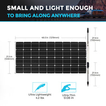 Load image into Gallery viewer, Renogy 100 Watt 12 Volt Flexible Monocrystalline Solar Panel