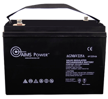 Load image into Gallery viewer, AIMS Heavy Duty AGM 6V 225Ah Deep Cycle Battery
