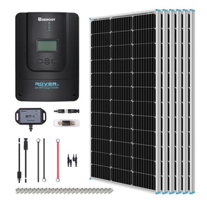 600W 12V/24V Monocrystalline Solar Premium Kit w/Rover 60A Charger Controller