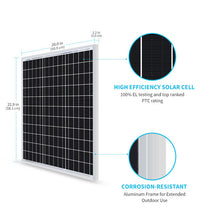 Load image into Gallery viewer, 50 Watt 12 Volt Monocrystalline Solar Panel