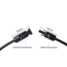 Load image into Gallery viewer, Solar Panel Extension Cable with Male to Female Solar Connectors (Single)