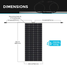 Load image into Gallery viewer, 200 Watt 12 Volt Flexible Monocrystalline Solar Panel