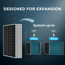 Load image into Gallery viewer, 600W 12V/24V Monocrystalline Solar Premium Kit w/Rover 60A Charger Controller