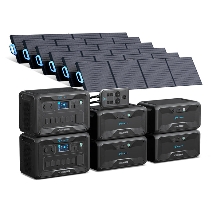 BLUETTI 2*AC300 + 4*B300 + 1*P030A + 6*PV200 | 6000 Watt Generator