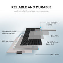 Load image into Gallery viewer, 100W 12V Monocrystalline Solar Starter Kit w/Wanderer 10A Charge Controller