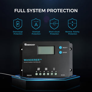 100W 12V Monocrystalline Solar Starter Kit w/Wanderer 10A Charge Controller