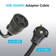 Load image into Gallery viewer, Parkworld 10ft 10AWG TT-30P to L14-30R Adapter Cable