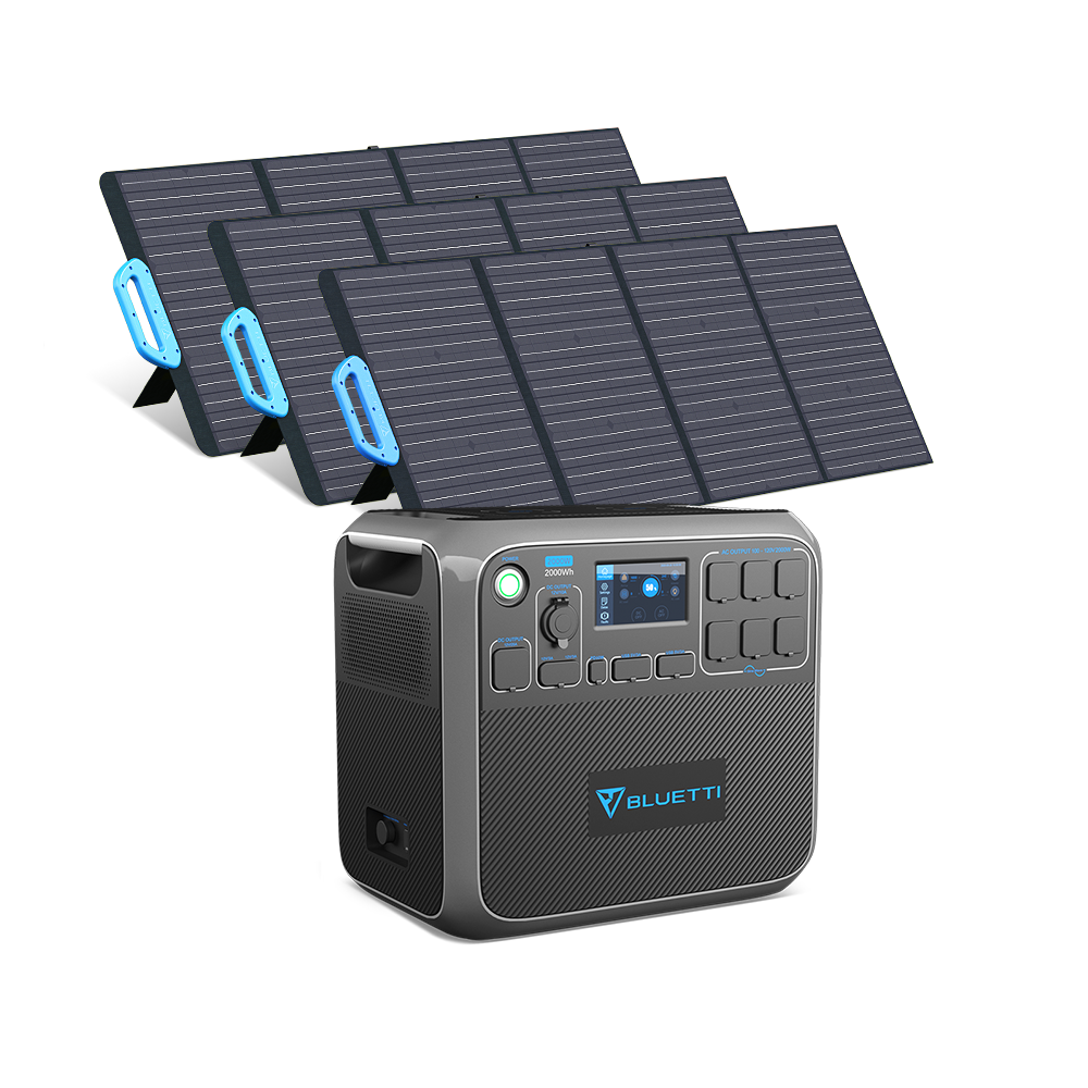 BLUETTI AC200P + 3*PV120 | 2000 Watt Generator