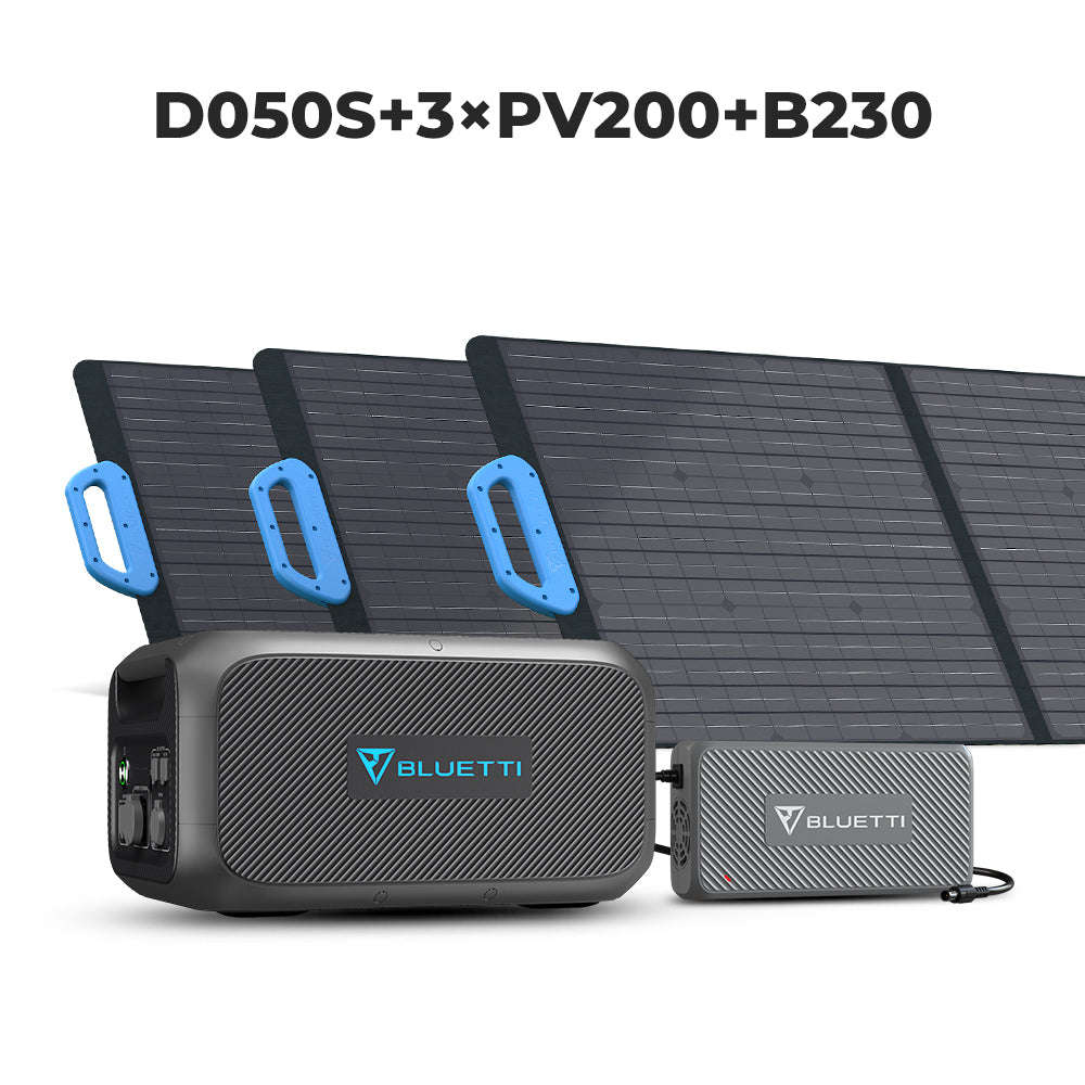 BLUETTI D050S + 3*PV200 + 1*B230 | Solar Generator Kit