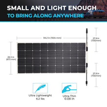 Load image into Gallery viewer, 175 Watt 12 Volt Flexible Monocrystalline Solar Panel