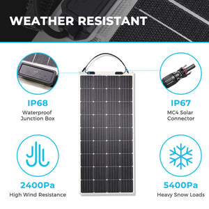 175 Watt 12 Volt Flexible Monocrystalline Solar Panel