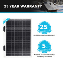 Load image into Gallery viewer, 50 Watt 12 Volt Flexible Monocrystalline Solar Panel