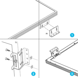 Solar Panel Mounting Curved Z Bracket -- Set of 4