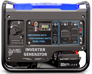 AIMS 3,800 Watt [Dual Fuel] Inverter Generator | Super Quiet, EPA compliant