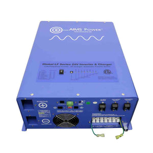 AIMS 6000 Watt Pure Sine Inverter Charger 24Vdc TO 120/240Vac Output Listed TO UL & CSA