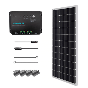 Renogy 100 Watt 12V Mono 30A Solar Kit w/ Mounting Hardware