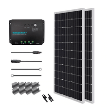 Load image into Gallery viewer, Renogy 200 Watt 12 Volt Mono Complete Solar Panel Kit with Mounting Hardware
