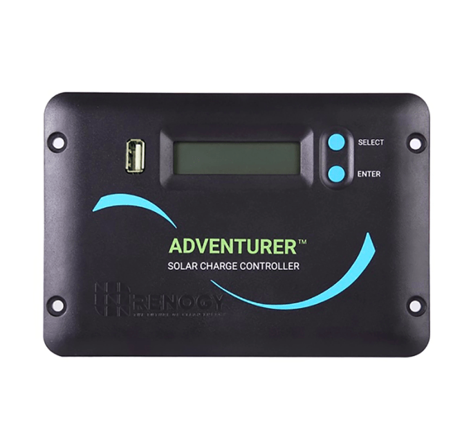 Renogy Adventurer Li - 30Amp PWM Flush Mount Charge Controller with an LCD Display