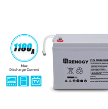 Load image into Gallery viewer, Renogy Deep Cycle AGM Battery 12 Volt 100Ah | RNG-BATT-AGM12-100