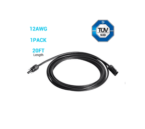 RENOGY Solar Panel Extension Cable With MC4 Male to Female Connectors